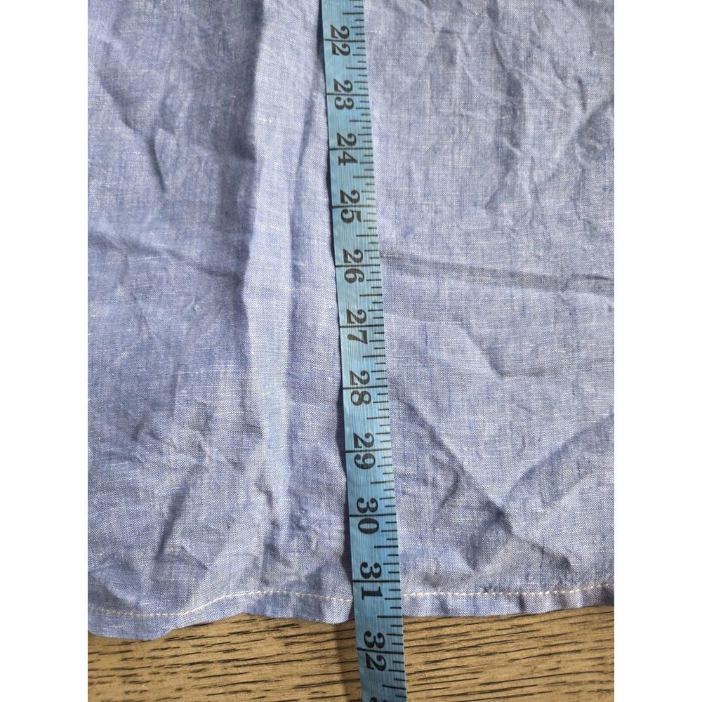 Tommy Bahama Shirt 100% Linen Short Sleeve Button Up Shirt Size XL Mens Blue New - Picture 7 of 8
